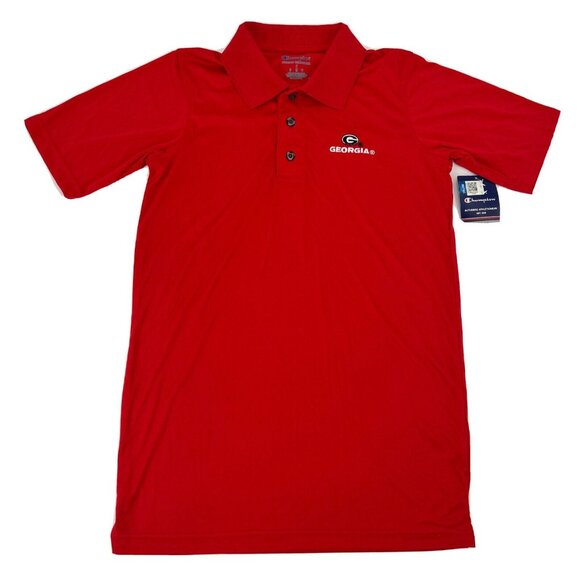 Georgia Bulldogs Shirt Mens S Red Champion Polo Athleticwear UGA NEW - Picture 1 of 11